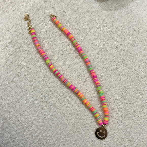 Neon multi colour beaded necklace - Picture 2 of 4